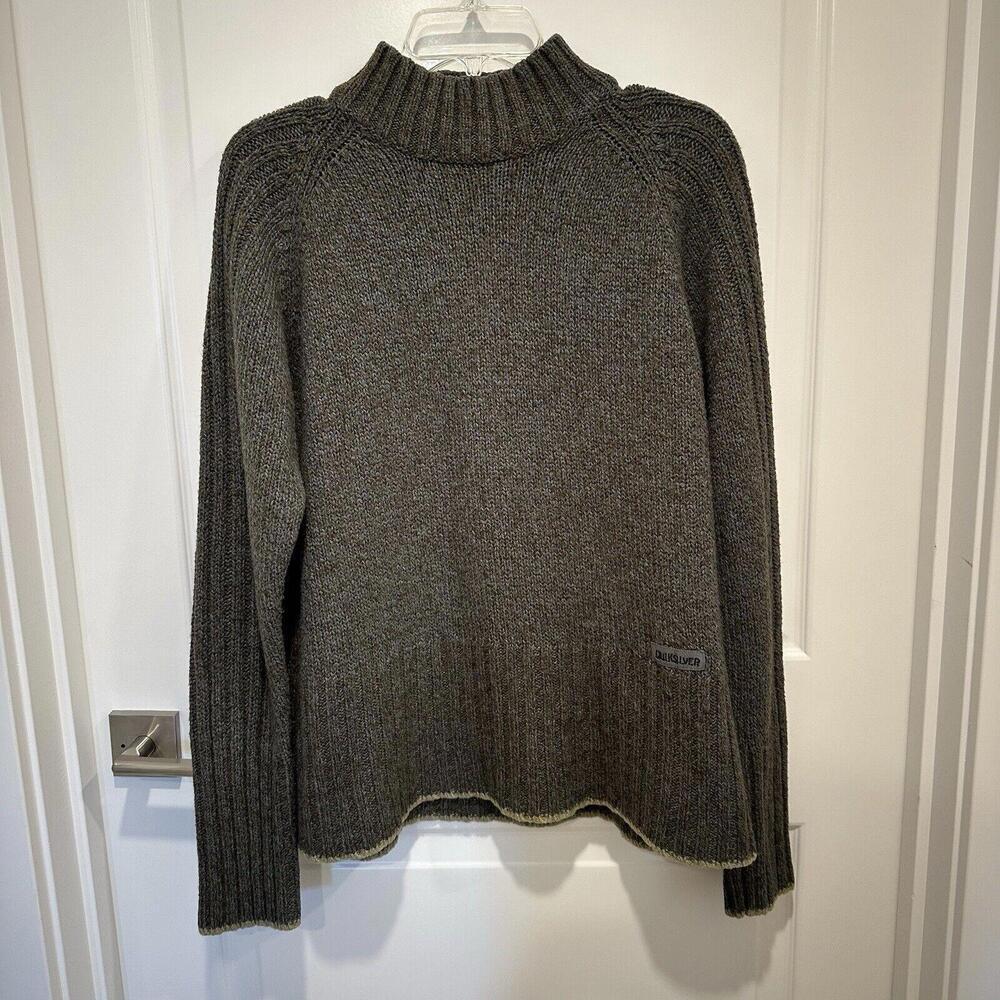 vintage y2k roxy quiksilver wool sweater women’s size Medium mock neck